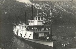 Boat on Kootenay Lake British Columbia Canada Postcard Postcard Postcard