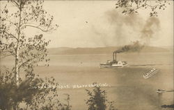 Steamer on Lake Memphremagog Postcard