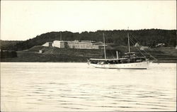 Steamer Sailboat Postcard