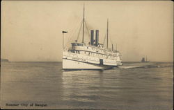 Steamer City of Bangor Postcard