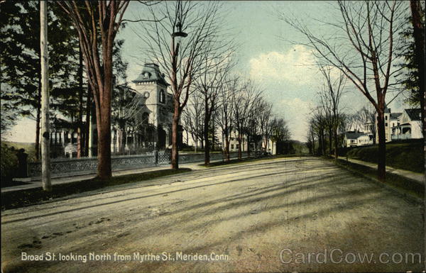 Broad Street Looking North from Myrthe Street Meriden Connecticut