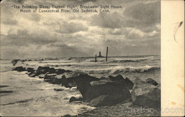 Breakwater Light House, Mouth of Connecticut River Old Saybrook