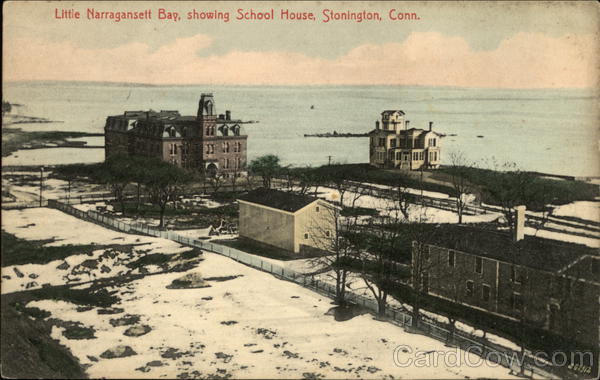 Little Narragansett Bay, showing School House Stonington Connecticut