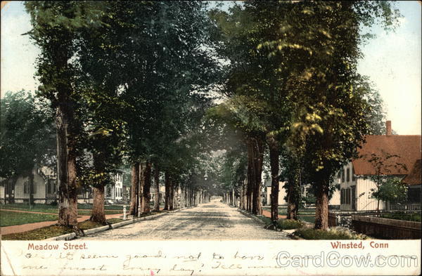 Looking Up Meadow Street Winsted Connecticut