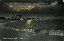 Beach Scene at Night Postcard