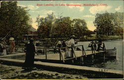 Boat Landing at Lake Quassapaug Middlebury, CT Postcard Postcard Postcard