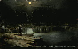 Lake Quassapaug by Moonlight Middlebury, CT Postcard Postcard Postcard