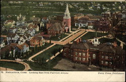 Looking East from Fairview Avenue Naugatuck, CT Postcard Postcard Postcard