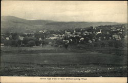 Bird's Eye View of Town, Looking West Postcard