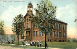 High School Building Portland, CT Postcard Postcard Postcard