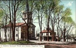 St. Stephens Episcopal Church and Rectory Postcard