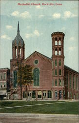 View of Methodist Church Rockville, CT Postcard Postcard 