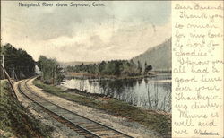 View of Naugatuck River above Town Seymour, CT Postcard Postcard Postcard