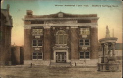 Warren Memorial Town Hall Stafford Springs, CT Postcard Postcard Postcard