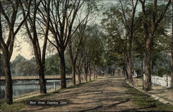 Looking Along River Street Stamford, CT Postcard Postcard Postcard