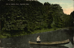 Lake at Laddins Rock Stamford, CT Postcard Postcard Postcard