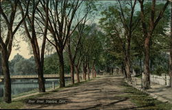 Looking Along River Street Stamford, CT Postcard Postcard Postcard