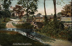 Looking Along a Country Road Stamford, CT Postcard Postcard Postcard