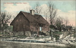 Old Residnece in Winter Postcard