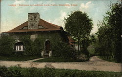 Lodge: Entrance to Laddins Rock Farm Stamford, CT Postcard Postcard Postcard