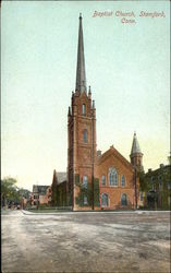 View of Baptist Church Stamford, CT Postcard Postcard Postcard
