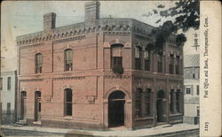 Post Office and Bank Postcard