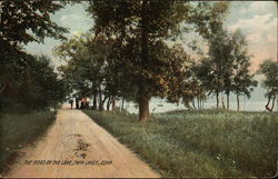 Road by the Lake Twin Lakes, CT Postcard Postcard Postcard