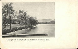 Looking North from Railroad, Near the Station Twin Lakes, CT Postcard Postcard Postcard