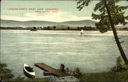Looking North West, Lake Washinee Twin Lakes, CT Postcard Postcard Postcard
