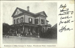 Residence of Miss Georgia D. Parker Warehouse Point, CT Postcard Postcard Postcard