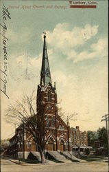 Sacred Heart Church and Rectory Waterbury, CT Postcard Postcard Postcard