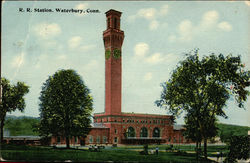 RR Station and Grounds Postcard