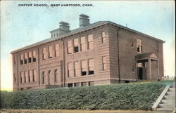 Center School Building Postcard