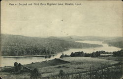 View of Second and Third Bays, Highland Lake Winsted, CT Postcard Postcard Postcard