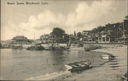 Beach Scene Woodmont, CT Postcard Postcard Postcard