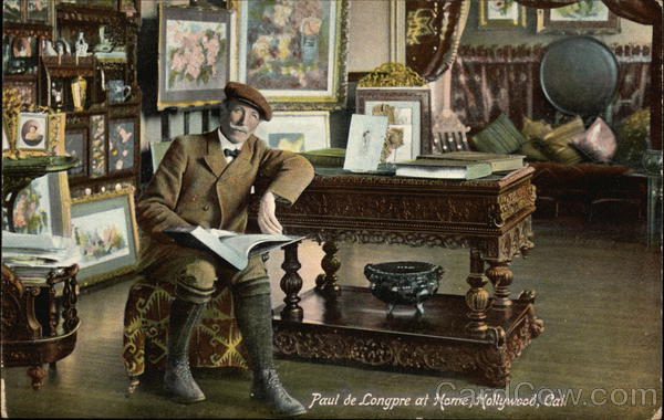 Paul de Longpre at Home Hollywood California