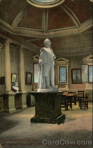 Entrance to Bunker Hill Monument - General Warren Statue Charlestown Massachusetts