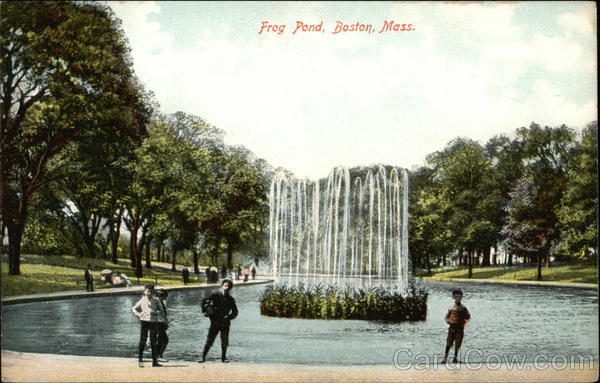 Boys at Frog Pond Boston Massachusetts