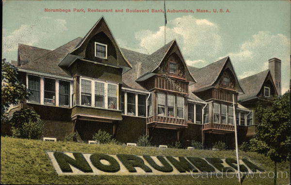 1900s Postcard Norumbega Park Restaurant Auburndale 