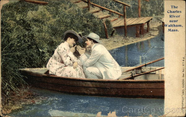 Couple on the Charles River Waltham Massachusetts