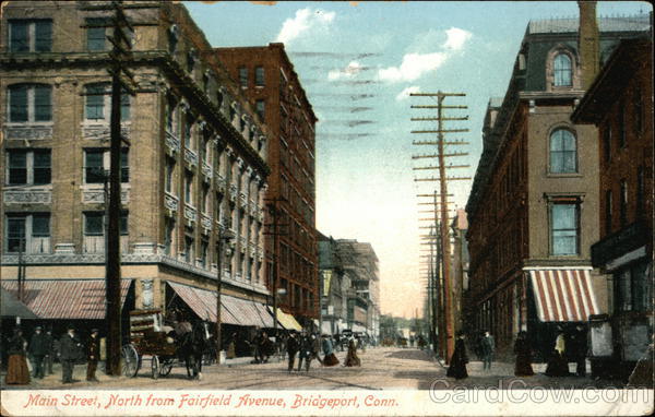 Main Street, North from Fairfield Avenue Bridgeport Connecticut