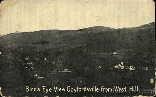 Bird's Eye View of Town from West Hill Gaylordsville Connecticut