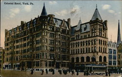 Street View of Colonial Hotel York, PA Postcard Postcard Postcard