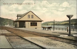 New B & M RR Station Alton Bay, NH Postcard Postcard Postcard