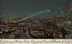 Cadillaqua Water Fete Carnival Postcard