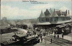 Bird's Eye View of Union Station Durand, MI Postcard Postcard Postcard