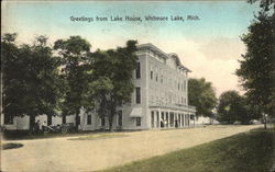 Greetings from Lake House Whitmore Lake, MI Postcard Postcard Postcard