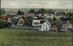 Bird's Eye View of Town Postcard