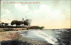 Old Stone Light House, Great Sodus Bay Postcard