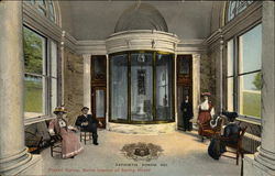 Interior of Spring House, Poland Spring Postcard